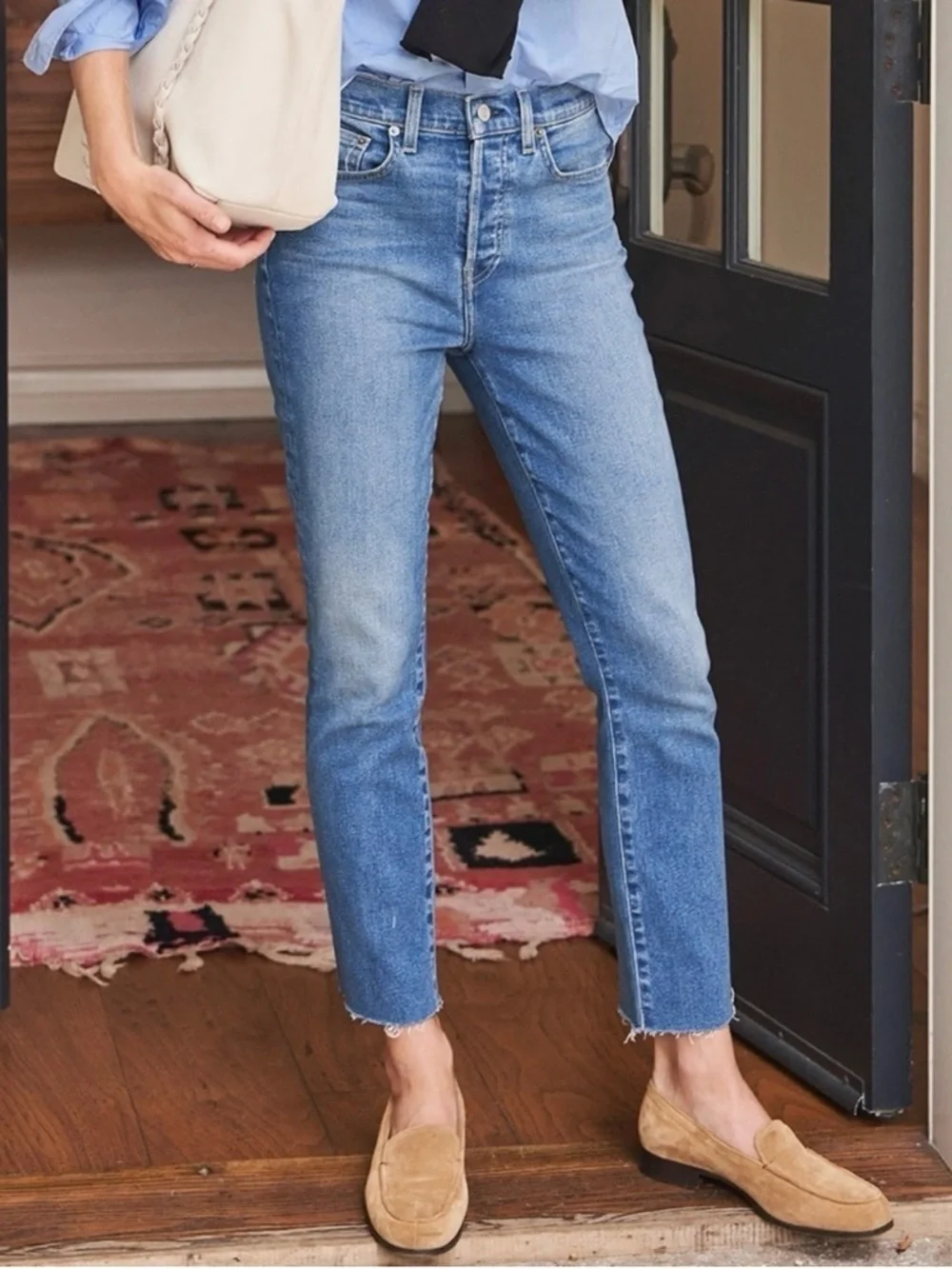 Frank & Eileen- Cork Everyday Jeans Raw Hem Antique Blue.Size 31